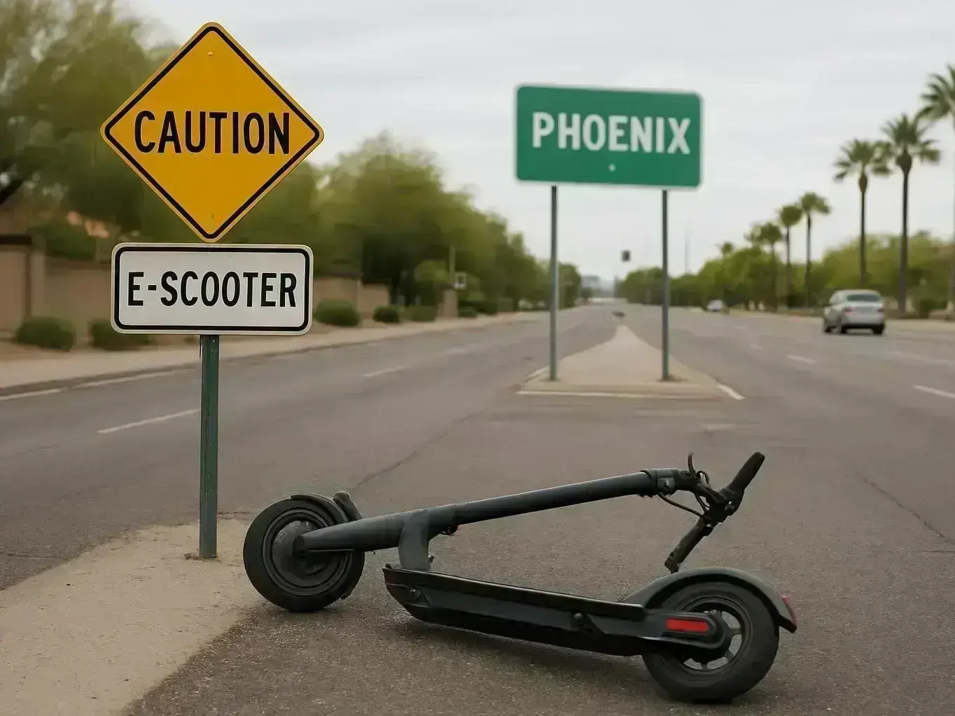 Tempe AZ scooter accident claim support after a collision near Apache Boulevard light rail stop