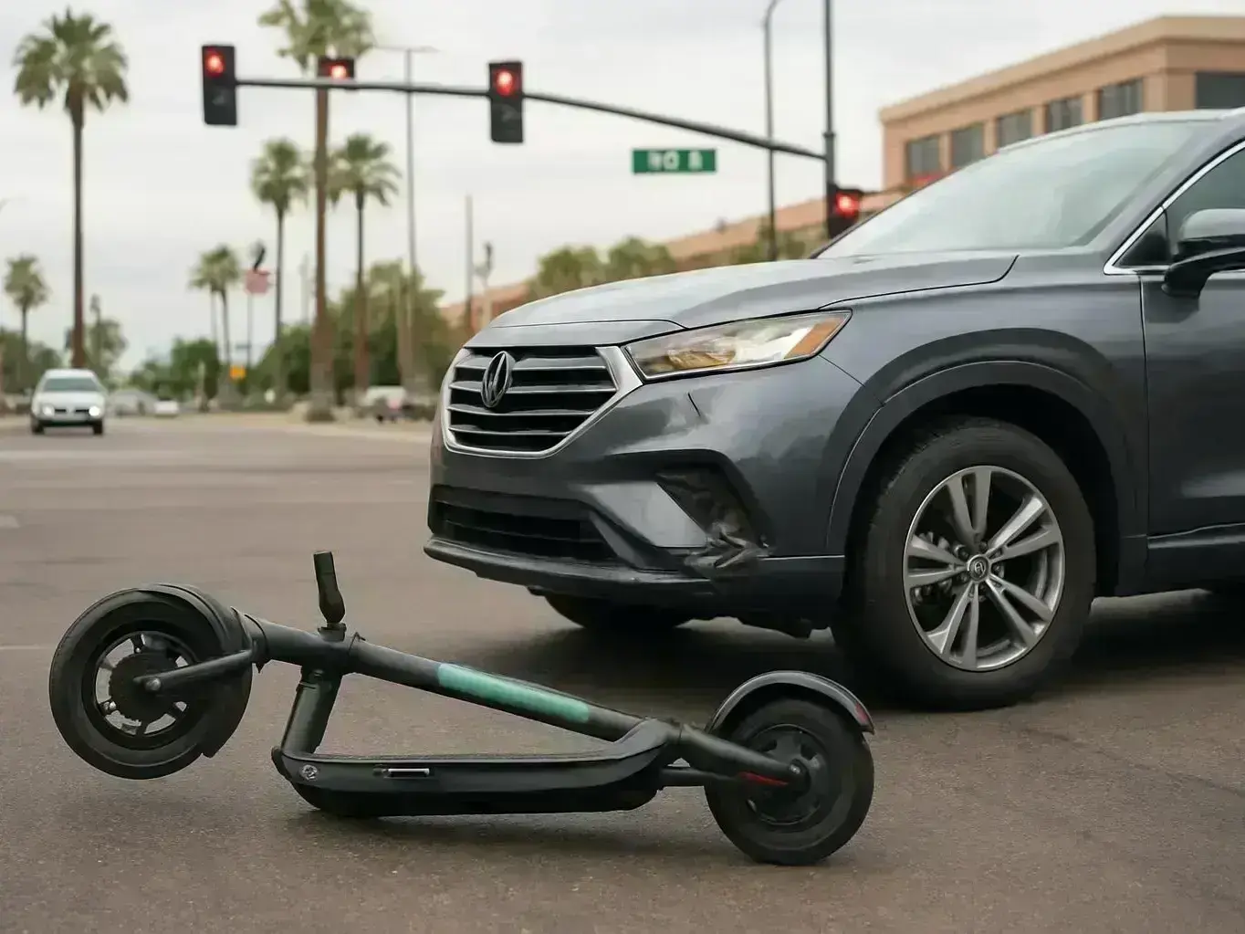 Injured e-scooter rider getting legal help after a collision near Desert Foothills Park in Ahwatukee AZ