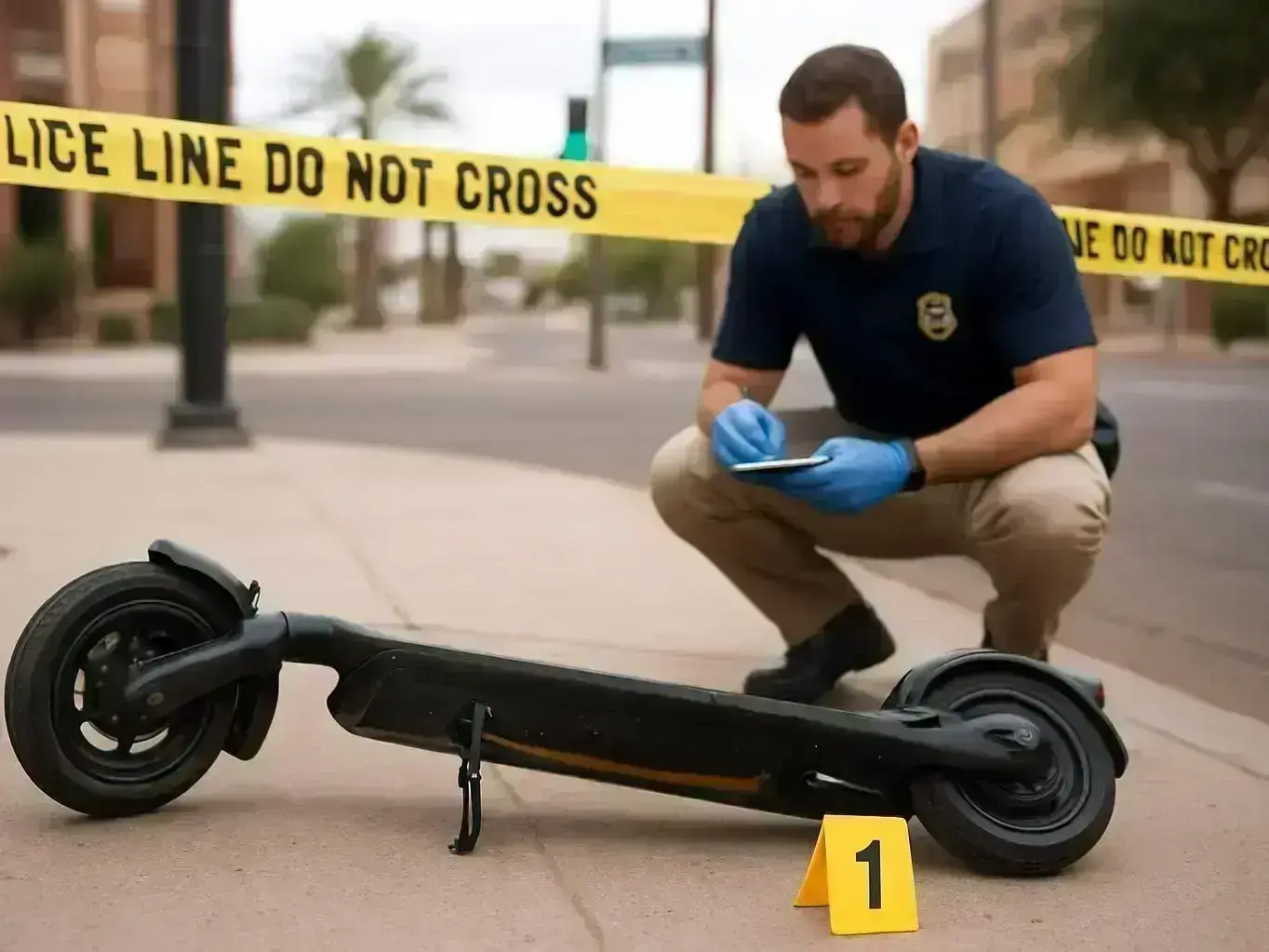 Queen Creek e-scooter accident lawyer reviewing injury claim near Queen Creek Marketplace