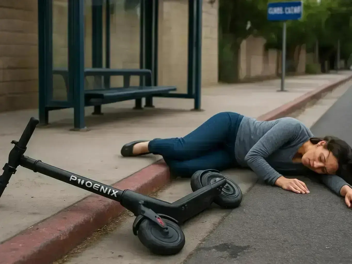 Scottsdale brain injury claim attorney speaking with injured rider after an e-scooter crash near Indian School Road