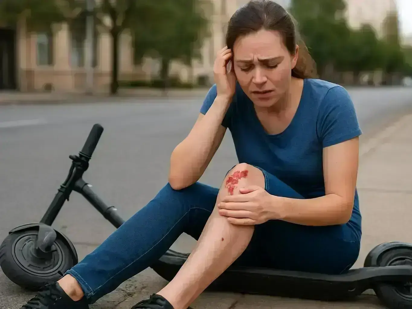 Injured e-scooter rider receiving medical care in Gilbert hospital after accident