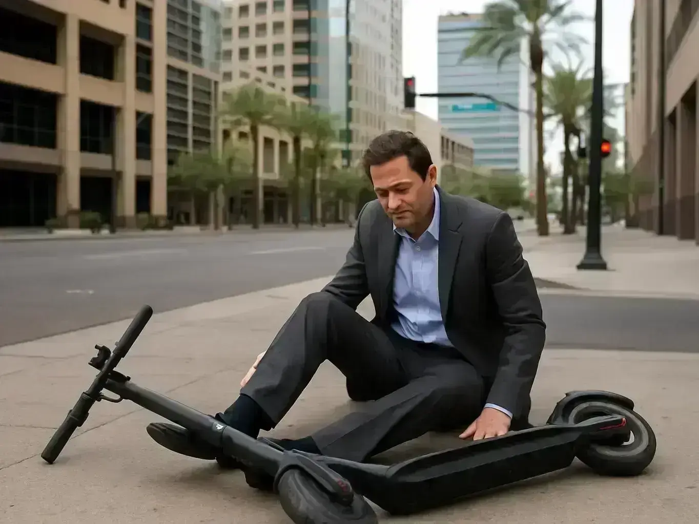 Legal team reviewing hit and run evidence for e-scooter injury case in Gilbert