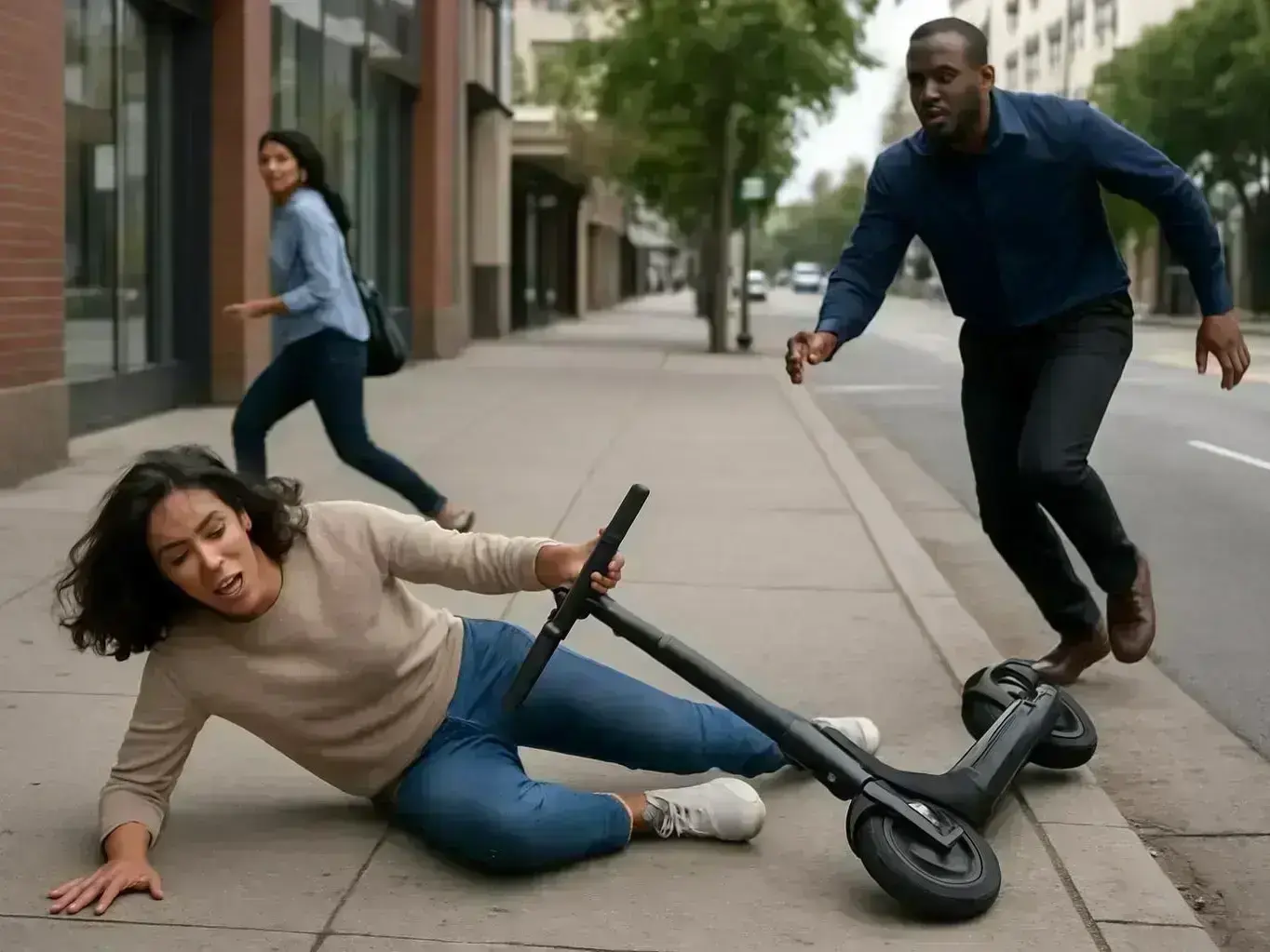 Courtroom scene in Gilbert showing personal injury trial for e-scooter hit and run