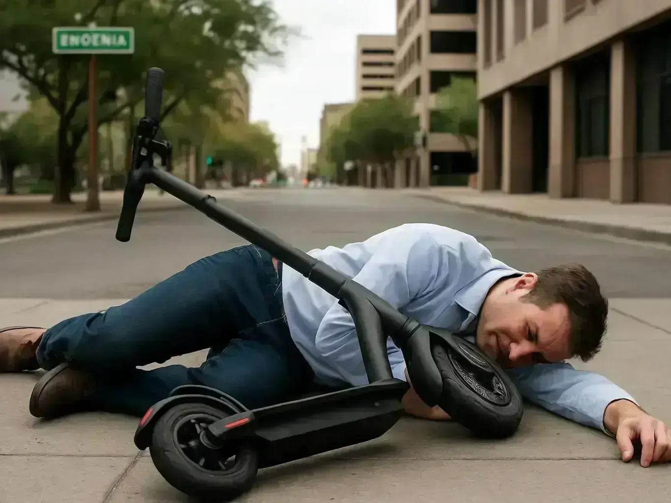 Gilbert Arizona attorney consulting client about e-scooter accident lost wages claim