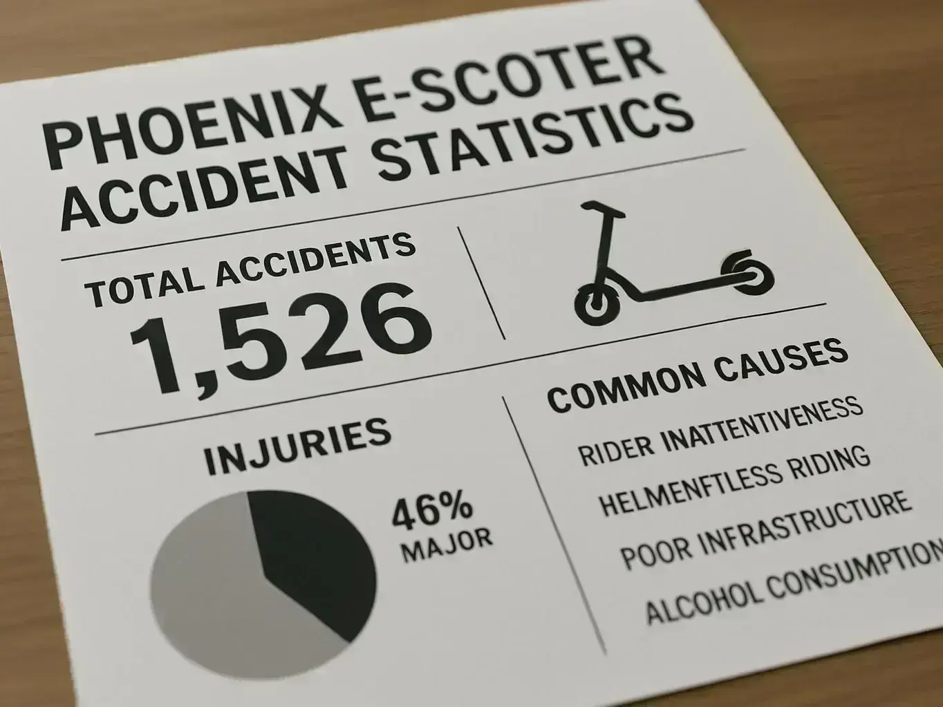 Attorney reviewing e-scooter accident evidence with client in Gilbert office